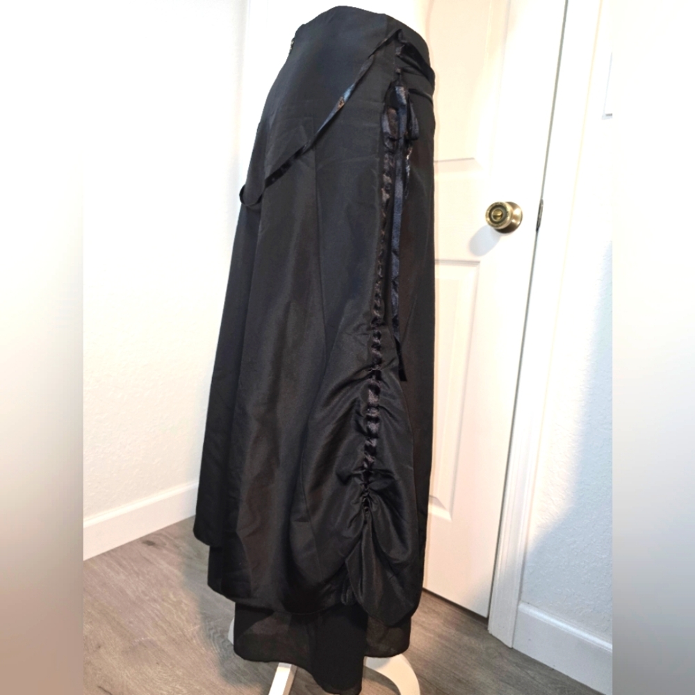 Promod Black Bubble Wrap Maxi Skirt. Size S - Picture 9 of 14